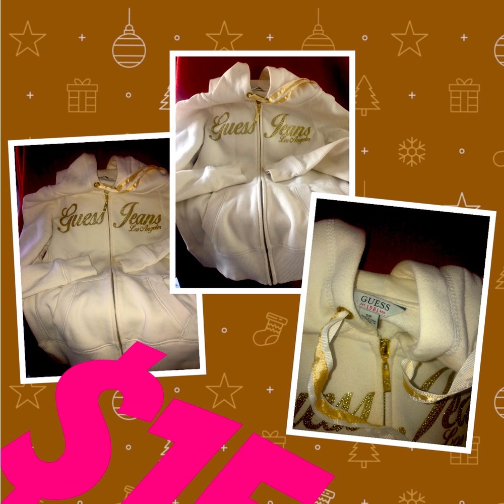 White hoody by Guess Jeans